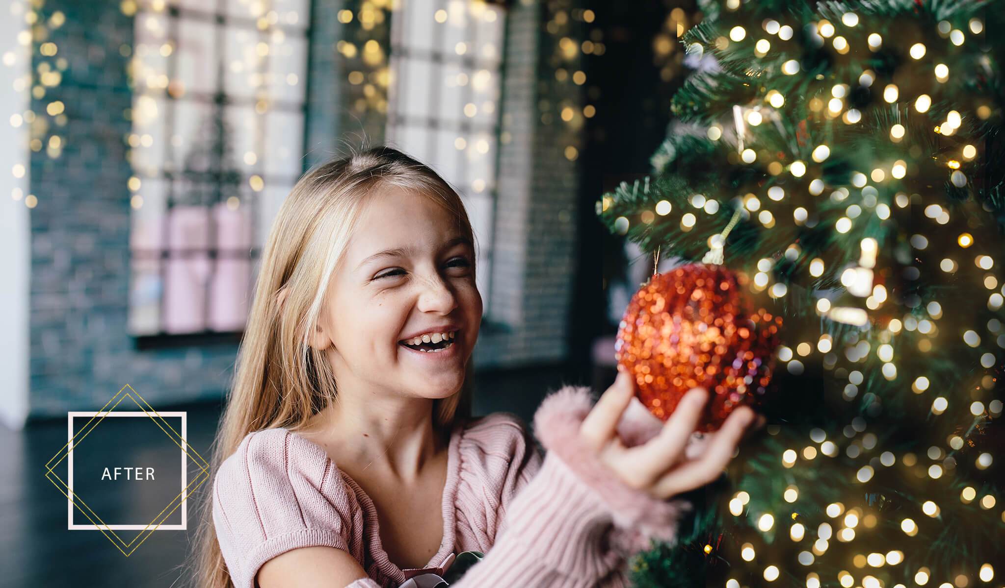 Holiday Bokeh Overlays & Actions Collection for Photoshop - Image 3