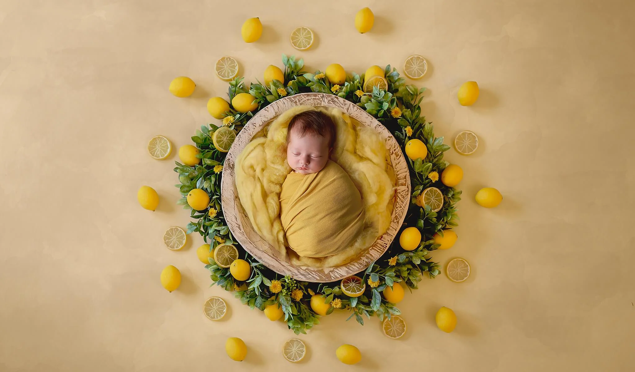 Newborn Digital Backdrop: Lemon Drop